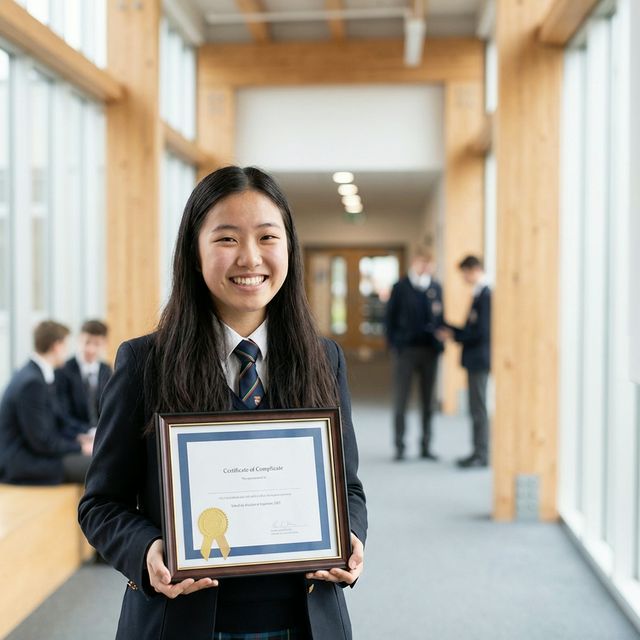 Students celebrating success